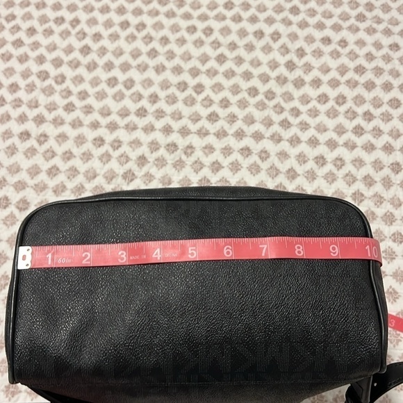 Michael Kors Rhea Medium Signature Backpack Handbag Black with Silver Hardware main image 13